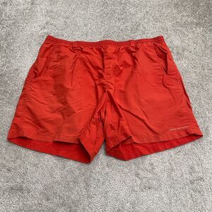 Columbia PFG Omni Shade Water Shorts Mens XXL Red Elastic Waist Swim Trunks 40x6